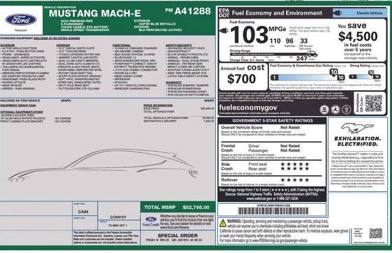 FORD MUSTANG MACH-E 2023 3FMTK3RM7PMA41288 image